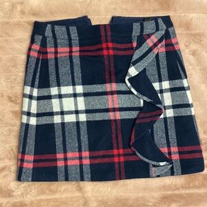 J. crew plaid wool skirt size zero 💙💗🤍